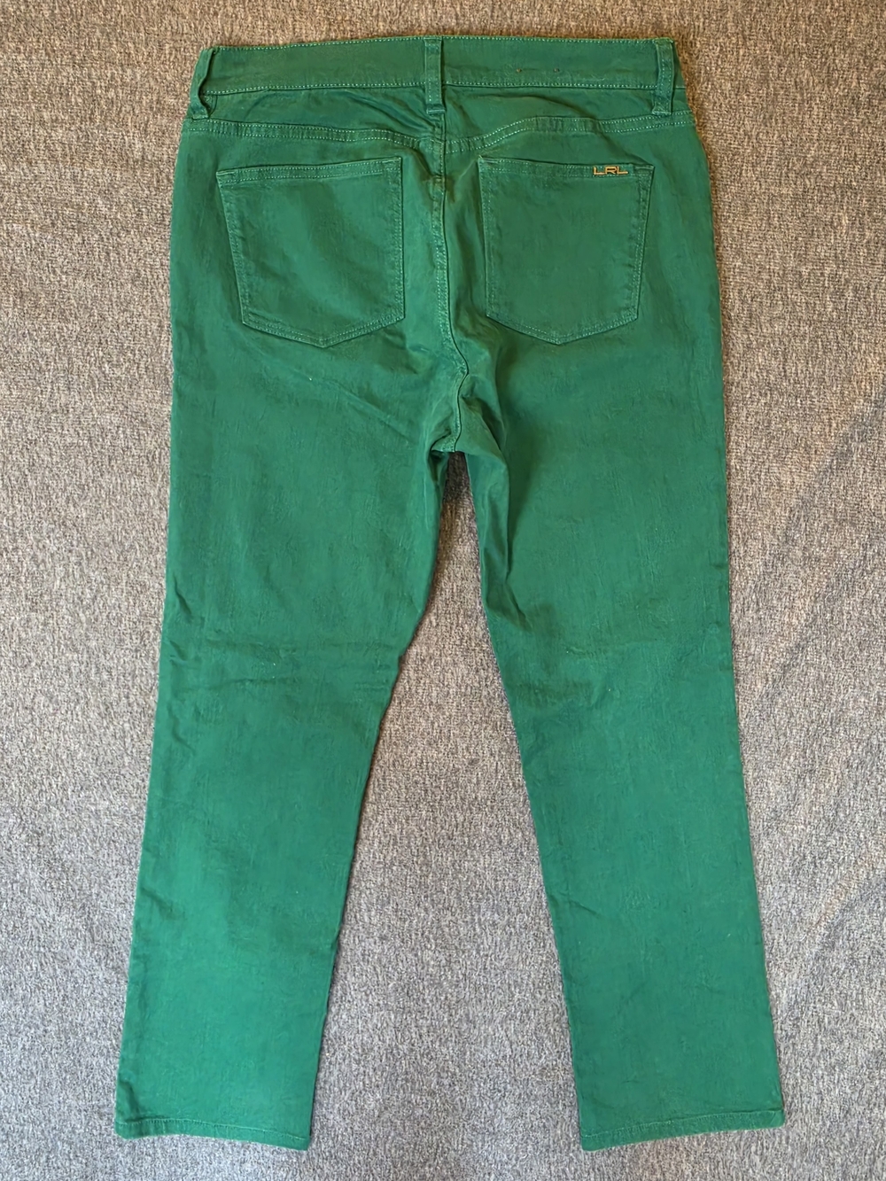 Lauren Ralph Lauren Modern Straight Jeans 10P Green Denim Preppy School Classic - Picture 11 of 11